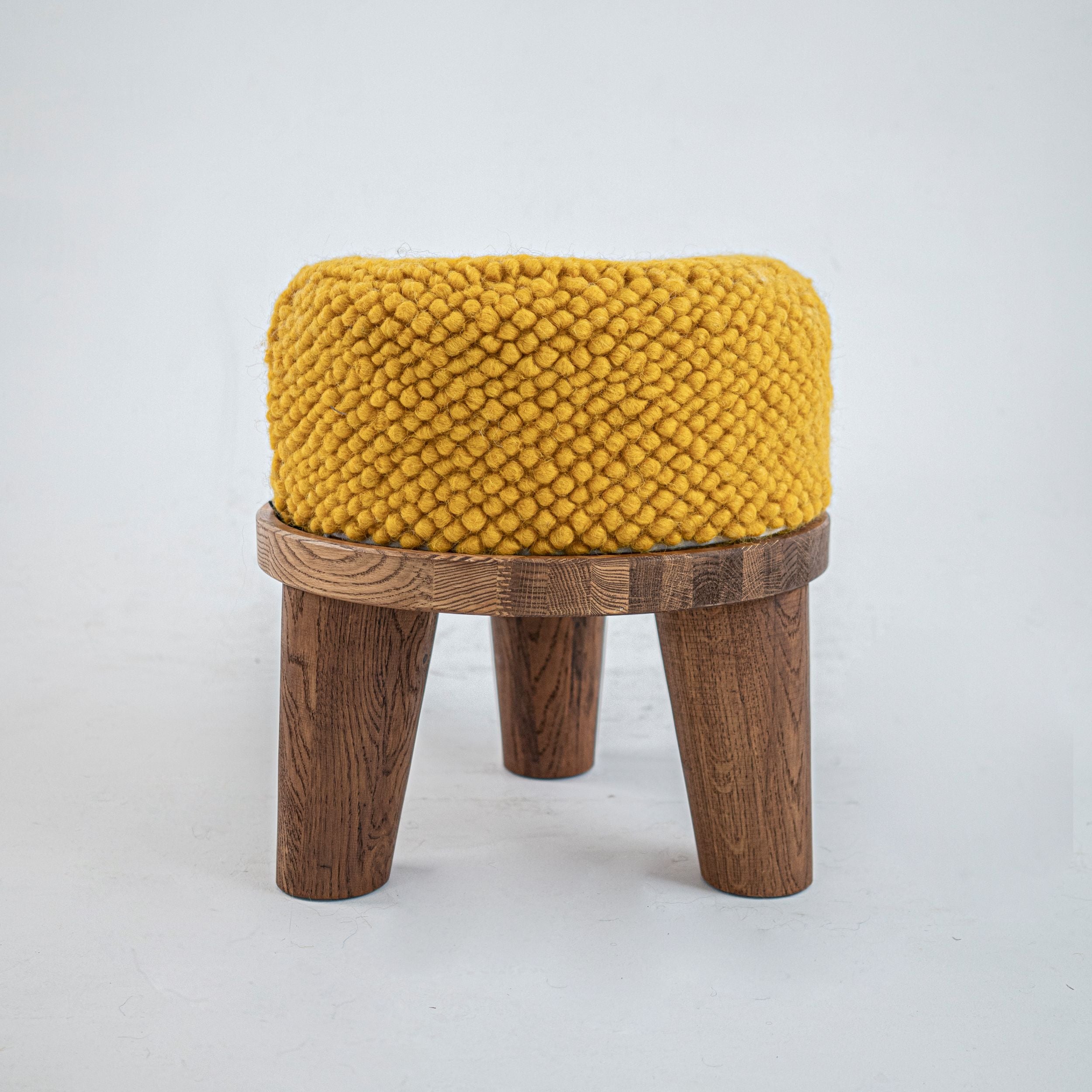 Round Wool Ottoman