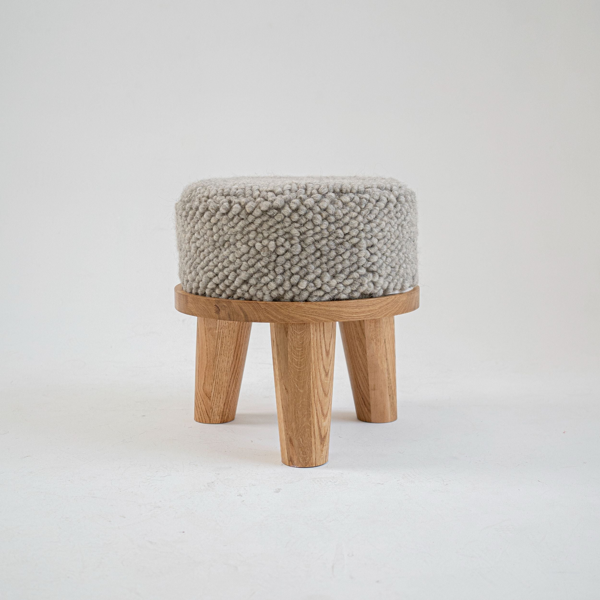 Round Wool Ottoman